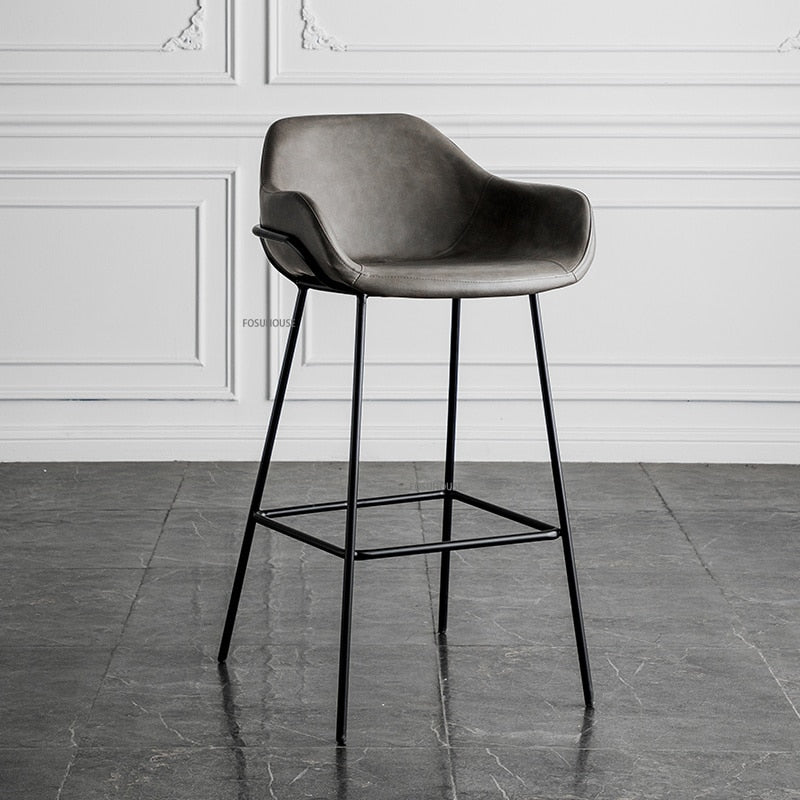 bbsessentials Gray-65cm bbsessentials Bar Chairs Nordic Iron Bar Chair