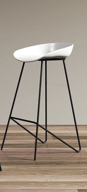 bbsessentials White 65cm bbsessentials Bar Chairs Minimalist Bar Chair